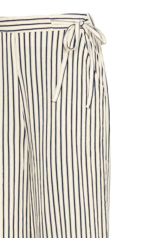 ICHI Marrakech Stripe Trousers - Navy