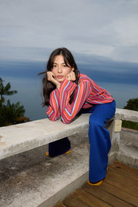 ICHI Libella Long Sleeve Top - Stripe