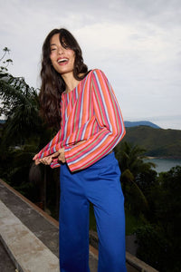 ICHI Libella Long Sleeve Top - Stripe