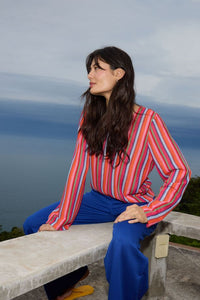 ICHI Libella Long Sleeve Top - Stripe