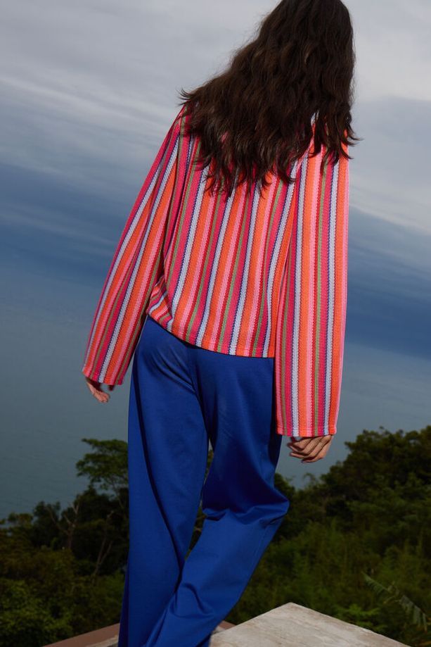 ICHI Libella Long Sleeve Top - Stripe