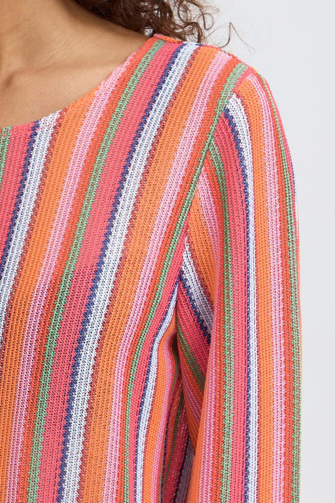 ICHI Libella Long Sleeve Top - Stripe