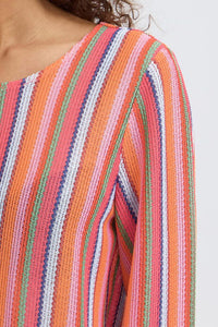 ICHI Libella Long Sleeve Top - Stripe