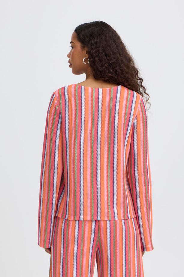 ICHI Libella Long Sleeve Top - Stripe