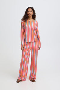 ICHI Libella Long Sleeve Top - Stripe