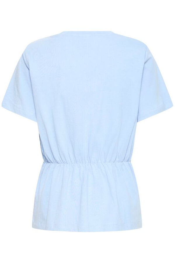 ICHI Noelia SS Elastic Waist T-Shirt - Blue