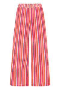ICHI Libella Stripe Pants - Orange