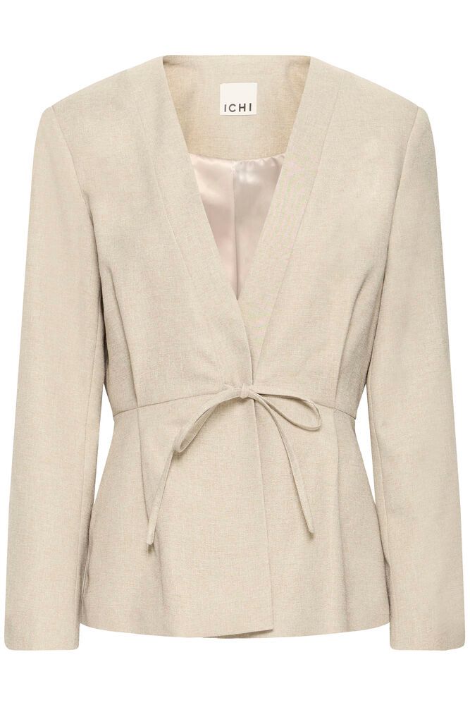 ICHI Hestipo Tie Waist Blazer - Taupe