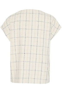 FRANSA Chani Woven Waistcoat - Cream