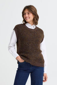 FRANSA Vanna Sleeveless Top - Chocolate