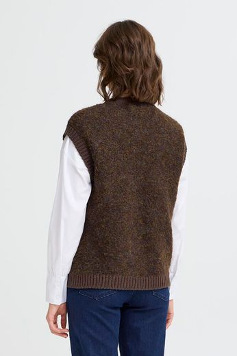 FRANSA Vanna Sleeveless Top - Chocolate