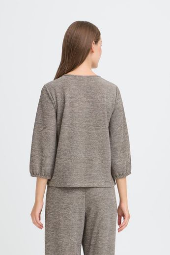 ICHI Danice 3/4 Sleeve Top - Gold