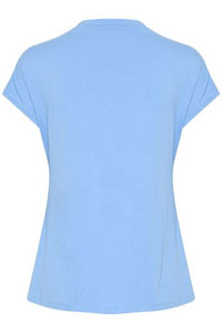FRANSA Short Sleeve Top - Azure Blue