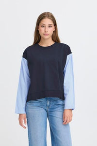 ICHI Palona Sweatshirt - Navy