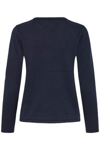 ICHI O-Neck Jumper - Navy