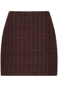 FRANSA Odette Woven Skirt - Fudge Red