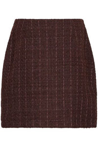 FRANSA Odette Woven Skirt - Fudge Red