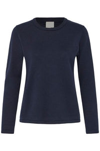 ICHI O-Neck Jumper - Navy