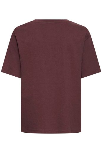 FRANSA Lilianna Cotton Tiger T-shirt - Burgundy