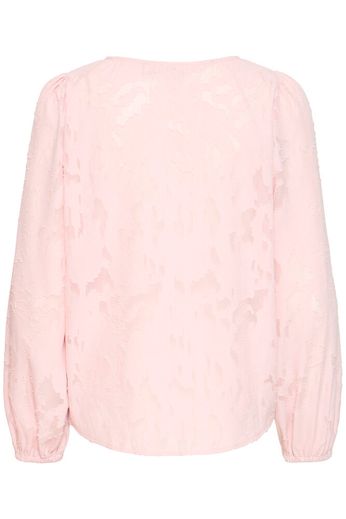 FRANSA Mera Textured Blouse - Blush