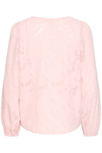 FRANSA Mera Textured Blouse - Blush