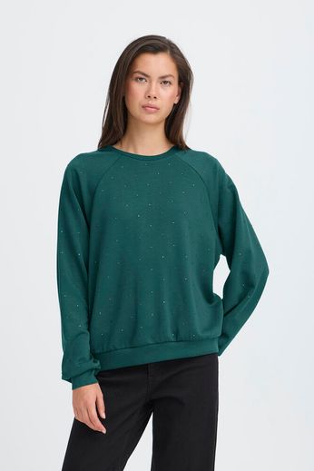 ICHI Long Sleeve Top - Green