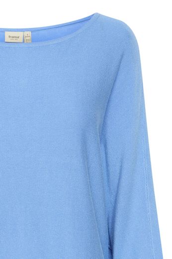 FRANSA Clia Round Neck Jumper - Azure Blue