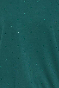 ICHI Amais Embellished Sweatshirt - Green