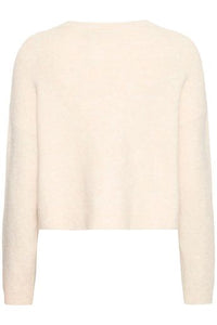FRANSA Kenfra Embellished Cardigan - Cream