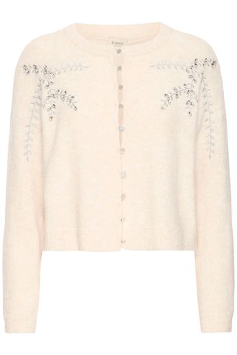 FRANSA Kenfra Embellished Cardigan - Cream