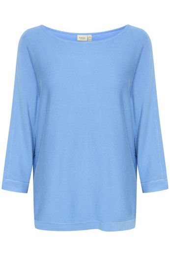 FRANSA Clia Round Neck Jumper - Azure Blue