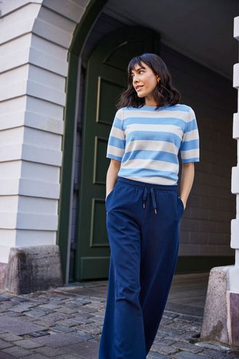 FRANSA Priya Wide Leg Pants - Navy