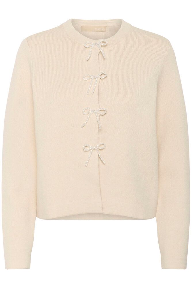 CULTURE Holiday Bow Cardigan - Cream