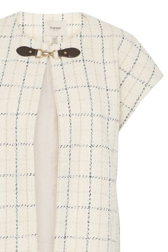 FRANSA Chani Woven Waistcoat - Cream