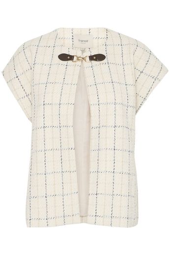 FRANSA Chani Woven Waistcoat - Cream