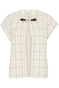 FRANSA Chani Woven Waistcoat - Cream