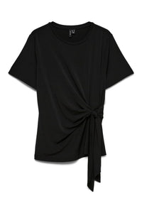 VERO MODA Jill Side Tie T-Shirt - Black