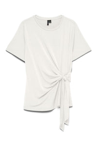 VERO MODA Jill Side Tie T-Shirt - White