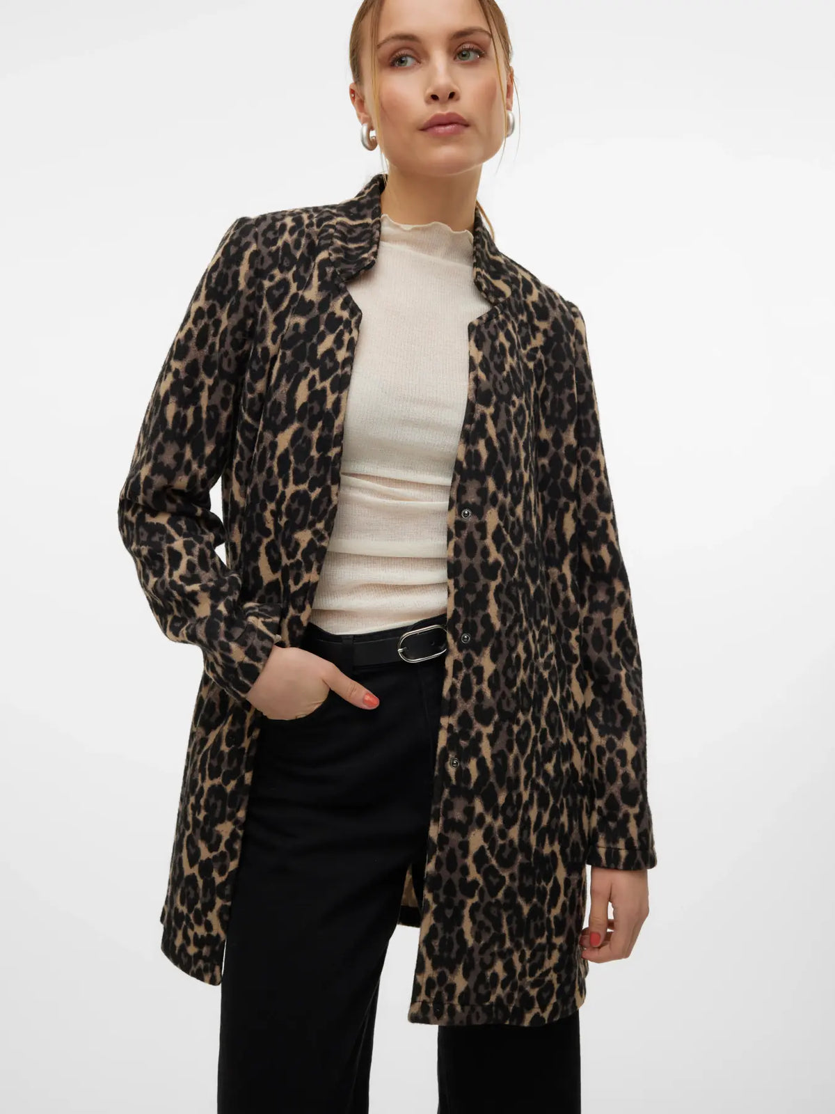 VERO MODA Katherine Brushed Jacket - Leopard