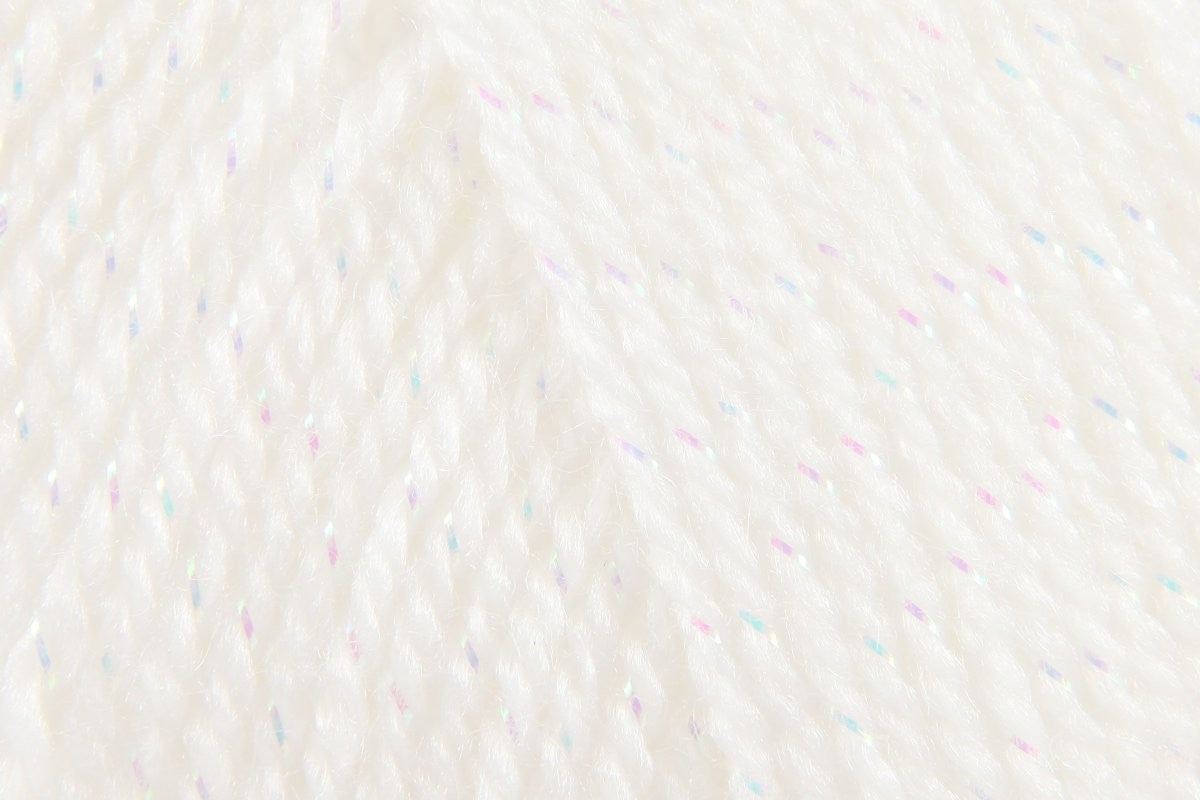 KING COLE Baby Glitz DK Yarn - Diamond White - 100g