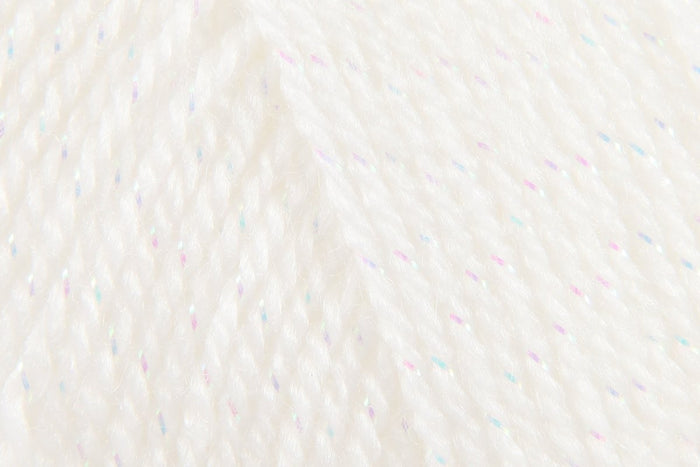 KING COLE Baby Glitz DK Yarn - Diamond White - 100g