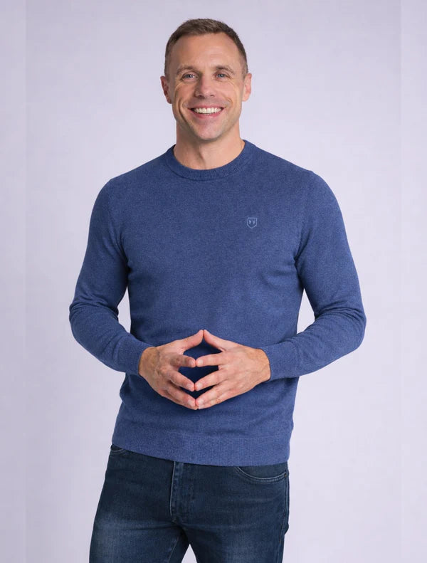 XV KINGS by Tommy Bowe Kinsale Crew Neck Sweater - Cobalt
