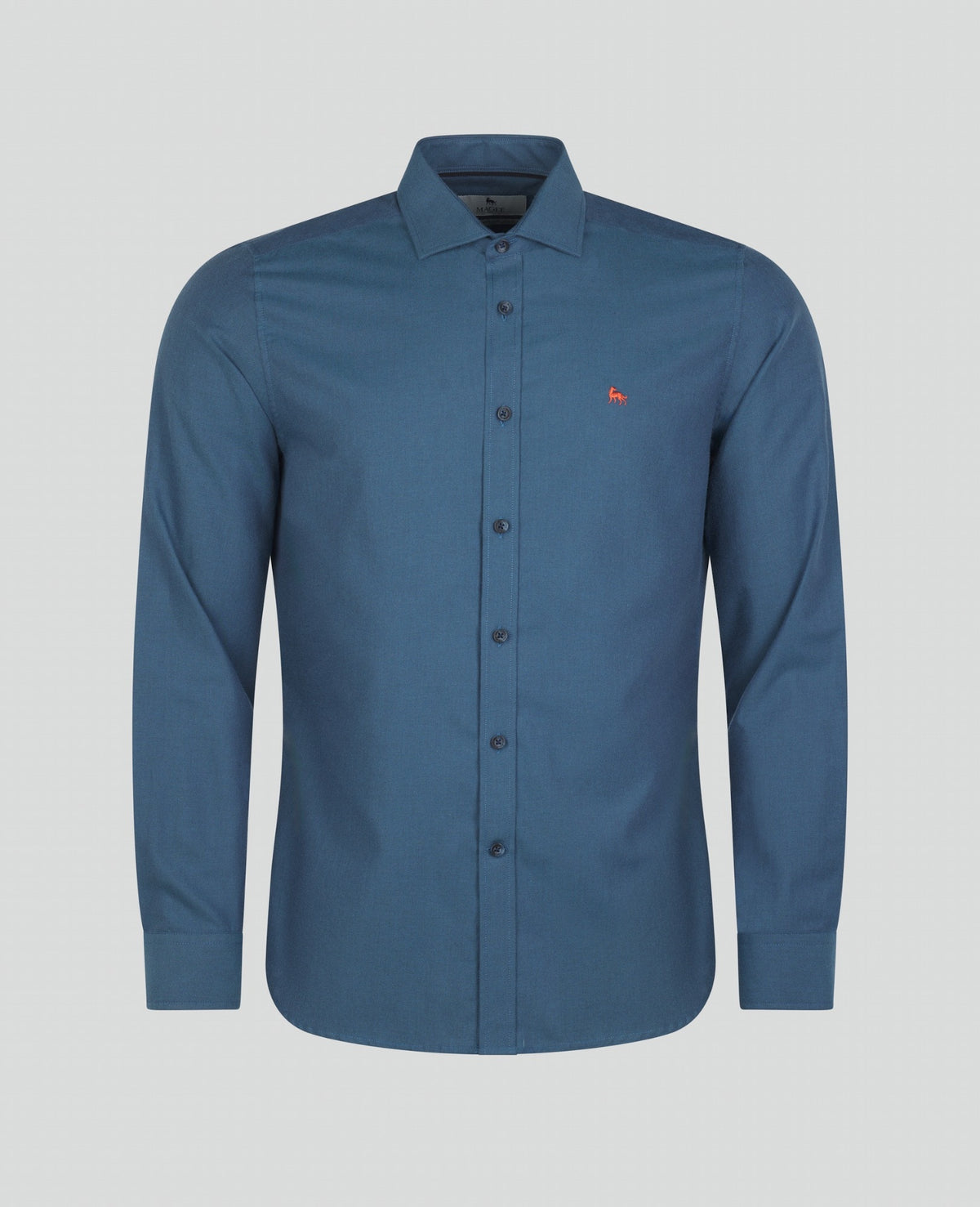 MAGEE Kippure Brush Cotton Shirt -  Denim Blue