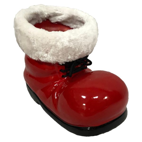WGP Large Red Santa Boot with White Fur Trim 23x15.5cm