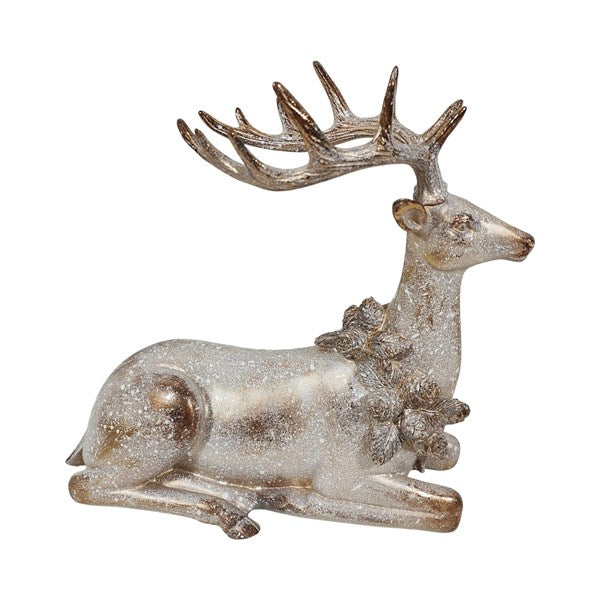 STRAITS Laying Deer Figurine 30x28cm