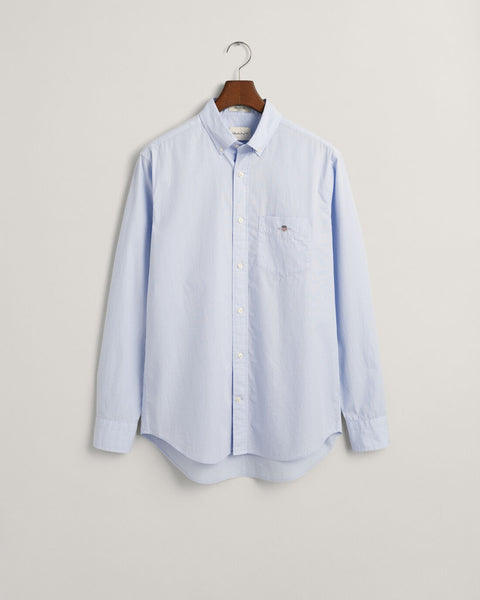 GANT : Regular Fit Poplin Shirt - Light Blue