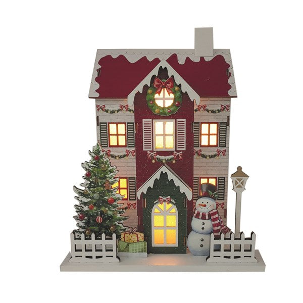 STRAITS LED Christmas House 20x24cm - Red