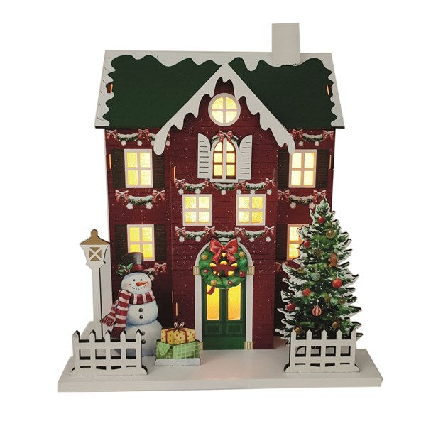 STRAITS LED Christmas House 24x24cm - Green