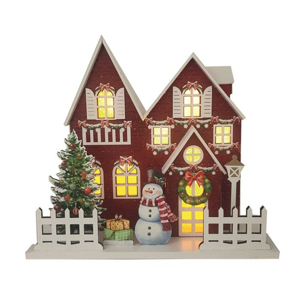 STRAITS LED Christmas House 24x22cm - Red
