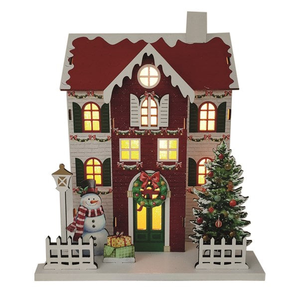 STRAITS LED Christmas House 24x24cm - Red